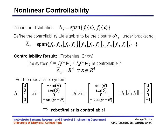 Nonlinear Controllability