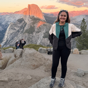 Lauren Gomes sightseeing Yosemite.